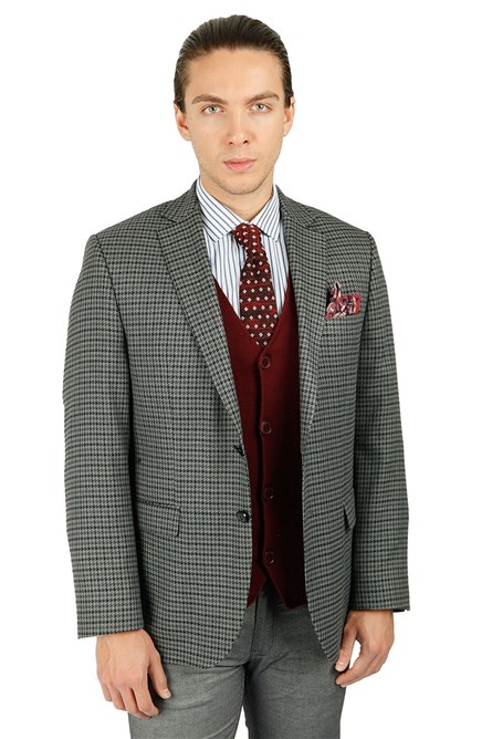 Centone Men's Blazer Jacket - Grey #271789