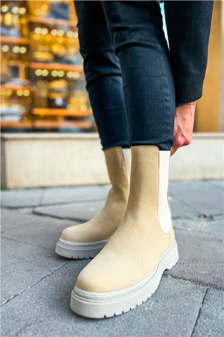 Men's Ankle Boots CH223 SRT - Light Beige #367428