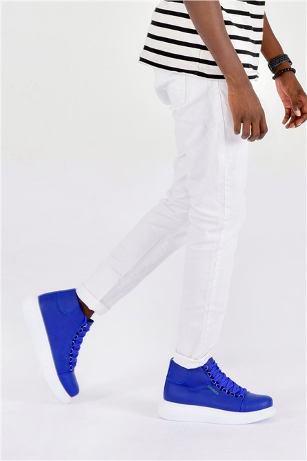 CH258 CBT Unisex Lace Up Boots - Bright Blue #367334