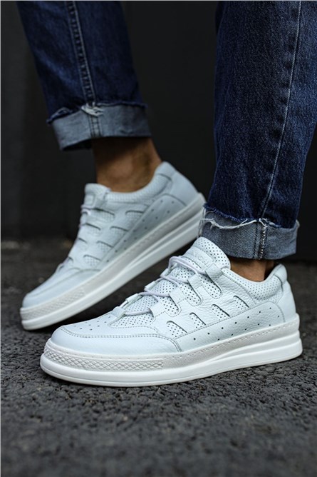 Chekich Men's Genuine Leather Shoes CH040 - White #359532