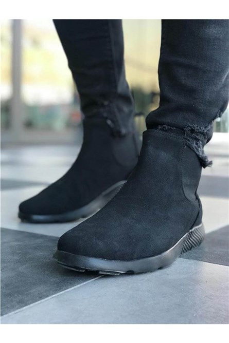 Chekich Men's Suede Boots CH049 - Black #359379