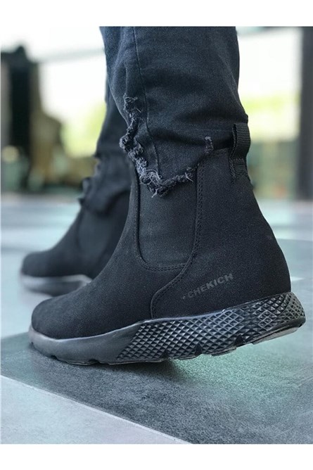 Chekich Men's Suede Boots CH049 - Black #359379