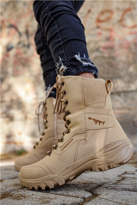 Chekich Men's Suede Boots CH051 - Beige #359548