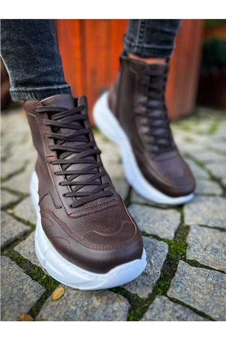 Chekich Men's Sports Lace Up Boots CH077 BT - Brown #366332