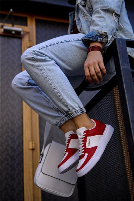 Chekich Men's Shoes CH087 - Red-White #359597