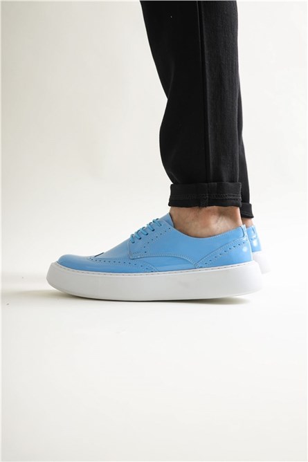 Chekich Unisex Patent Leather Shoes CH149 - Light Blue #359695