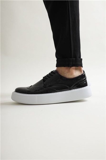 Chekich Unisex CH149 Patent Shoes - Black #359696