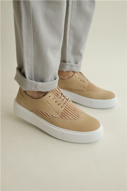 Chekich CH149 Suede Unisex Shoes - Beige #359697