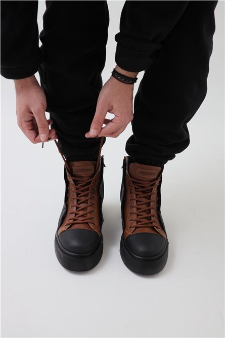 Chekich Men's Boots CH167 - Black with Taba #359719