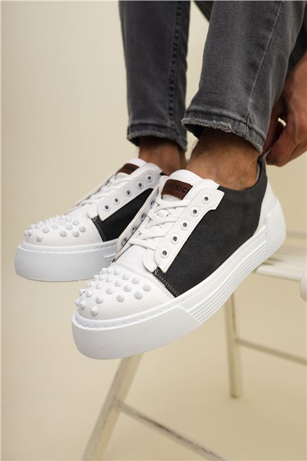 Chekich Men's Shoes CH169 - White with Anthracite #359720
