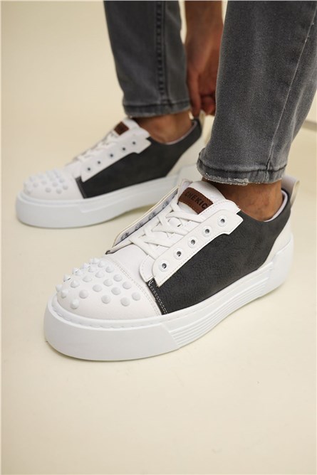 Chekich Men's Shoes CH169 - White with Anthracite #359720