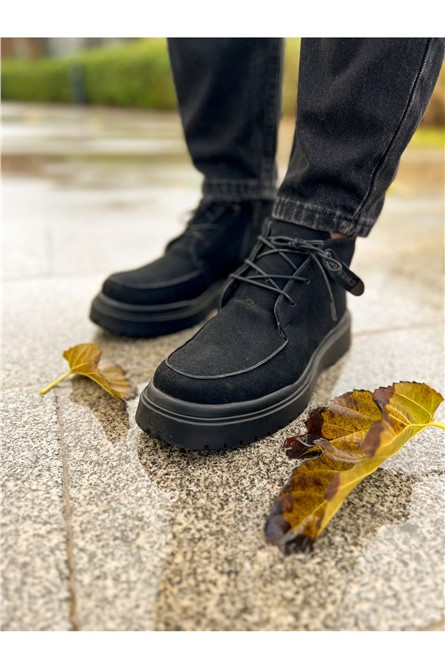 Chekich Men's Lace Up Suede Boots - Black #365589