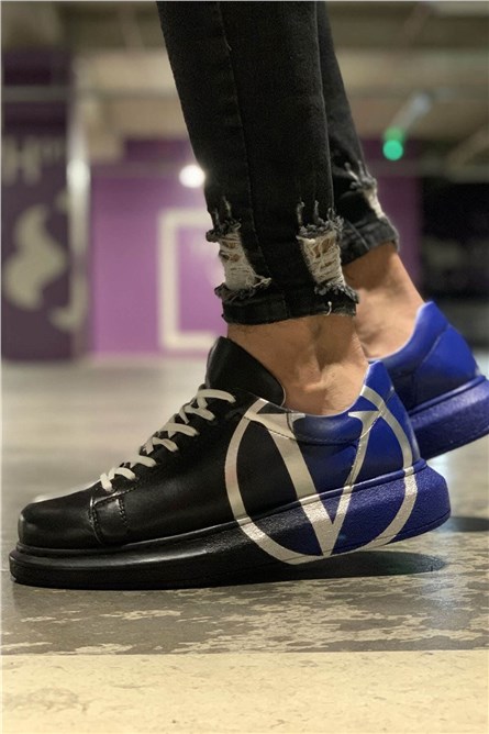 Chekich Unisex Shoes CH254 - Black with Blue #359787