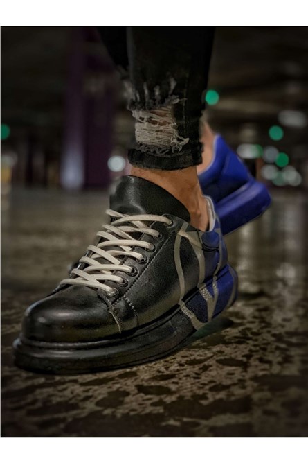 Chekich Unisex Shoes CH254 - Black with Blue #359787
