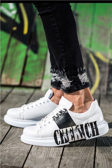 Chekich Unisex Shoes CH254 - White with Black #359798