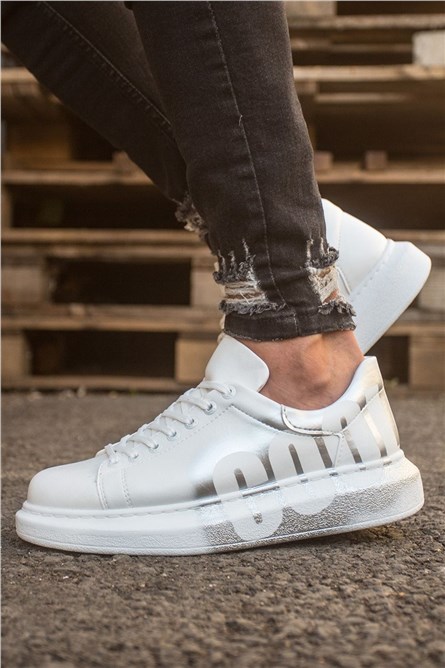 Chekich Unisex Shoes CH254 - White with Silver #359809