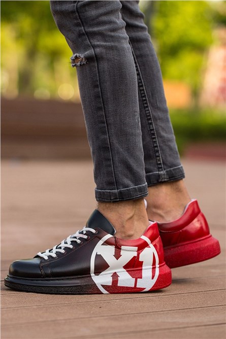 Chekich Unisex Shoes CH254 - Black-Red #359815