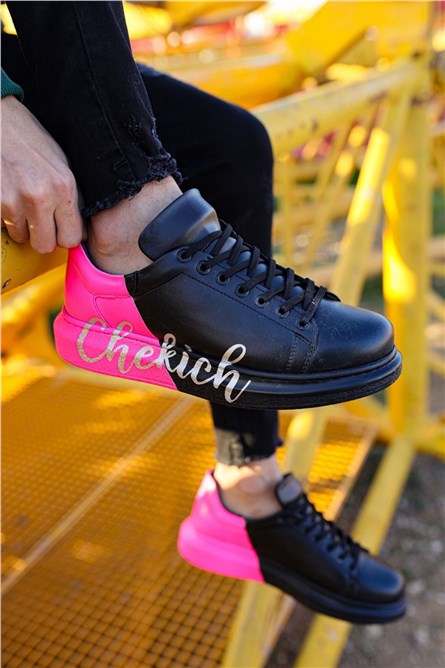 Chekich Unisex Shoes CH254 - Black-Pink #359825