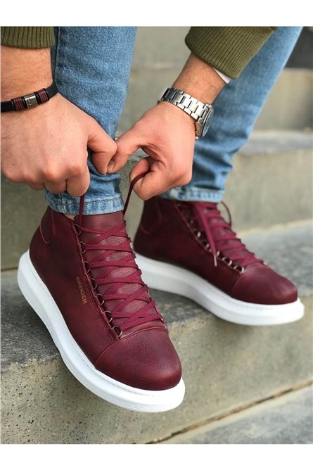 Chekich Unisex Boots CH258 - Burgundy #359846