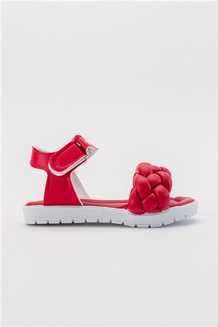 Kids Velcro Sandals - Red #381811 