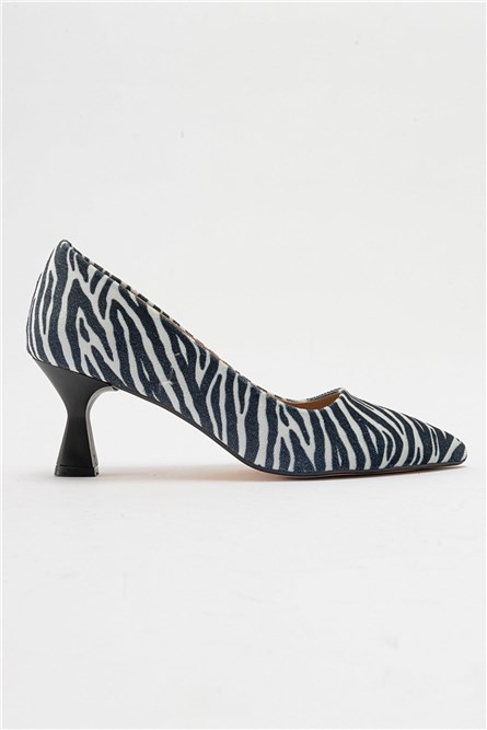 Women's shoes with heels - Black-White #406987