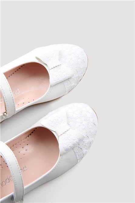 Children's shoes with lace 31-36 - White #331341