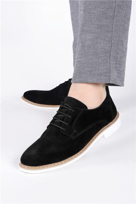  GERARDINO Men's Classic Suede Shoes Black 3011