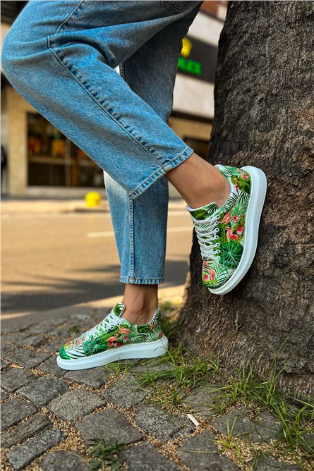 CH252 BT Lace Up Men's Shoes - Green #404120
