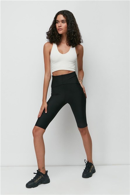 Karyoka High-Waisted Knee-Length Sports Shorts Leggings 9412  #451184