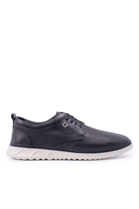 Buty Męskie ze skóry naturalnej ALEXANDER GARCIA - Czarne 20230321174
