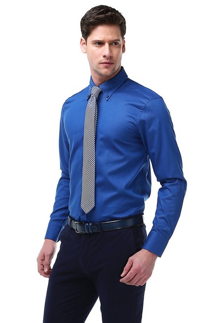 Centone Men's Shirt - Blue #269097