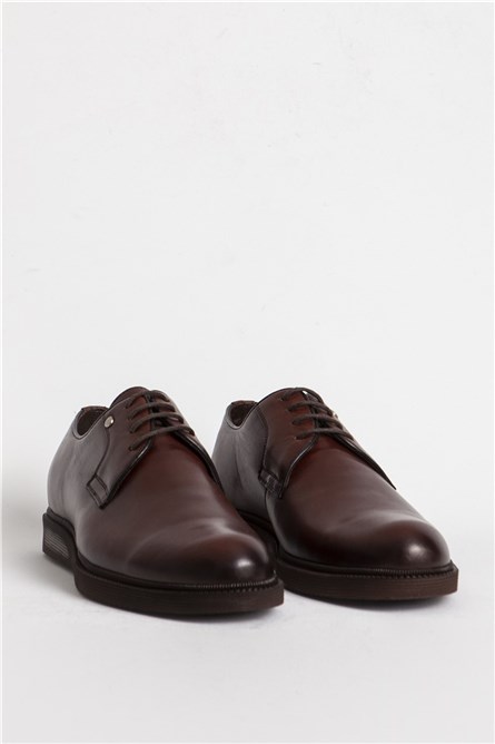 DERİCLUB Men's leather shoes 02133 - Dark brown #331988