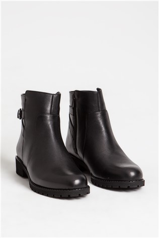 Women's Real Leather Boots - Black #318139