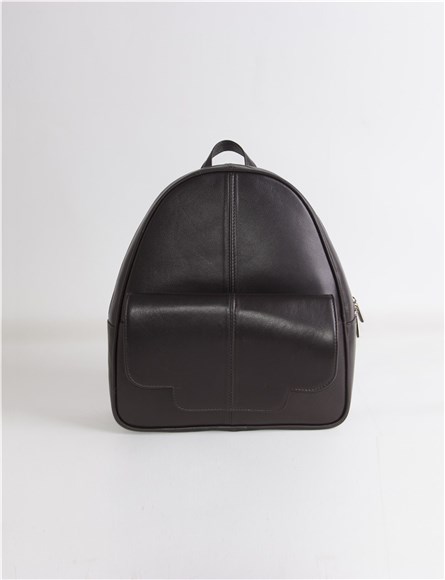Leather Club Women's Leather Backpack - Dark Blue #317448