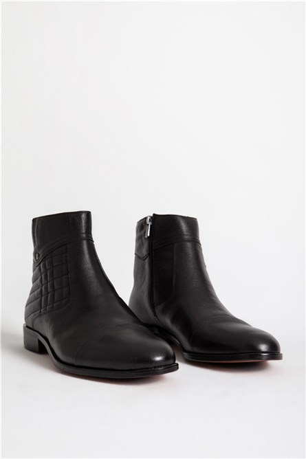 Men's Real Leather Boots - Black #318135