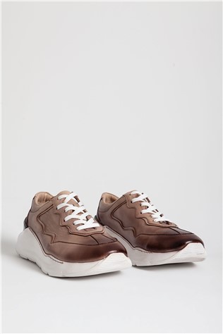 Men's Real Leather Trainers - Vizon #318500
