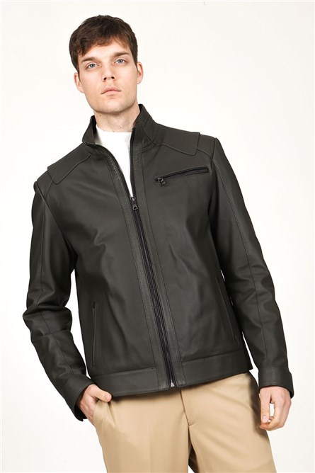 Men's leather jacket #318838