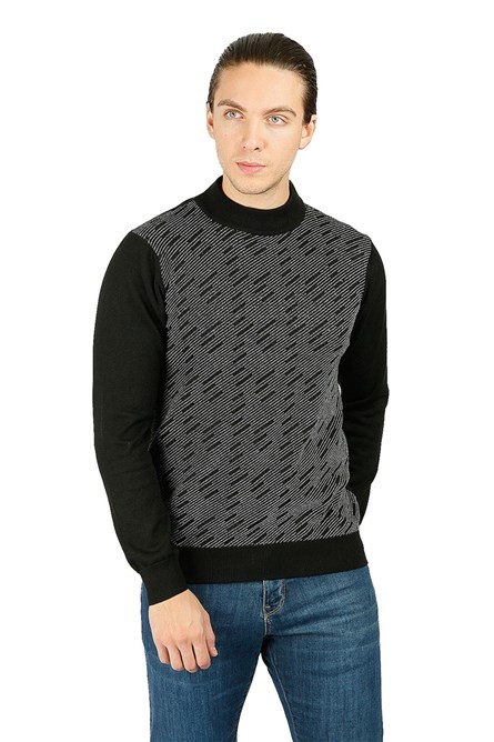 Patterned Turtleneck Jumper
