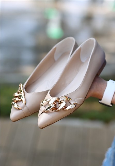 Women's Ballerina Shoes - Beige #394362