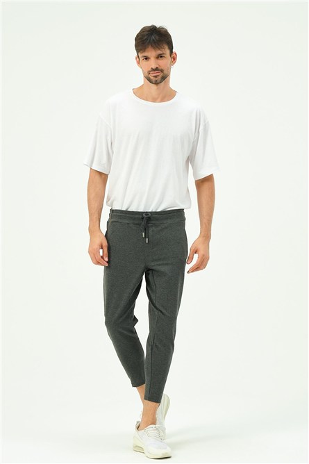 C&City Men Zippered Sweatpants with Back Pocket 782  #451085