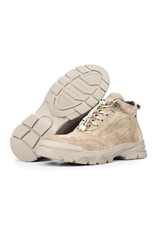 Ducavelli Men's Real Suede Boots - Light Beige #316922
