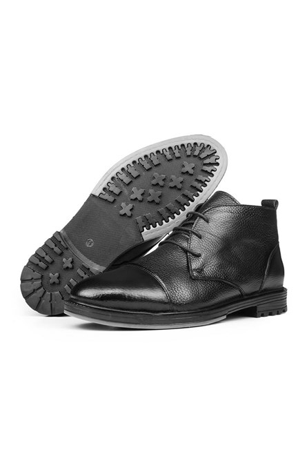 Ducavelli Men's Real Leather Chukka Boots - Black #316890