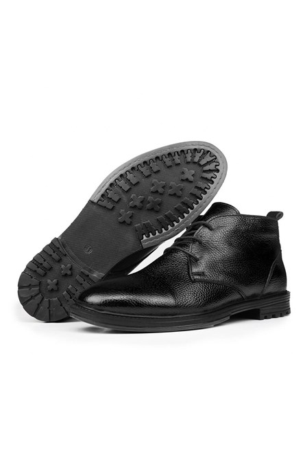 Ducavelli Men's Real Leather Boots - Black #316899