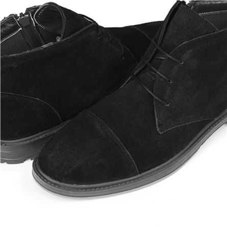 Ducavelli Men's Genuine Leather Boots - Black #320226