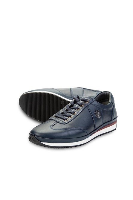 Ducavelli Men's Real Leather Trainers - Blue #308264