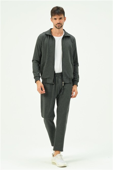 C&City Men Collared Front Zippered Straight Leg Tracksuit 8701  #451117