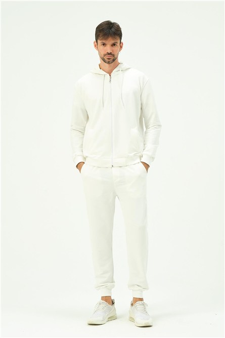 C&City Men Hooded Front Zippered Cuffed Leg Tracksuit 8702  #451118