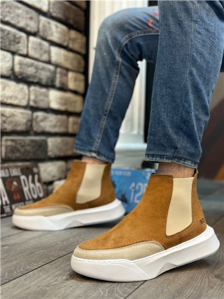 Men's Suede Athletic Boots BA0150 - Taba #411022