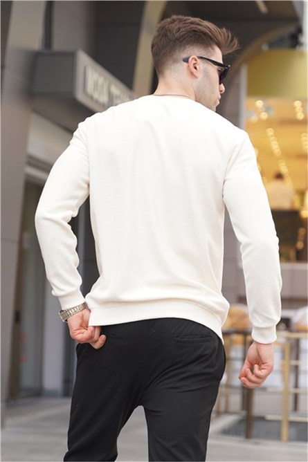 Men's Regular Fit Sweatshirt 5799 - Ecru #357933