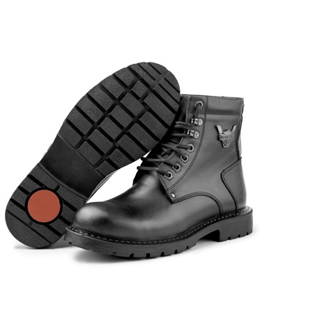 Ducavelli Men's Genuine Leather Boots - Black 